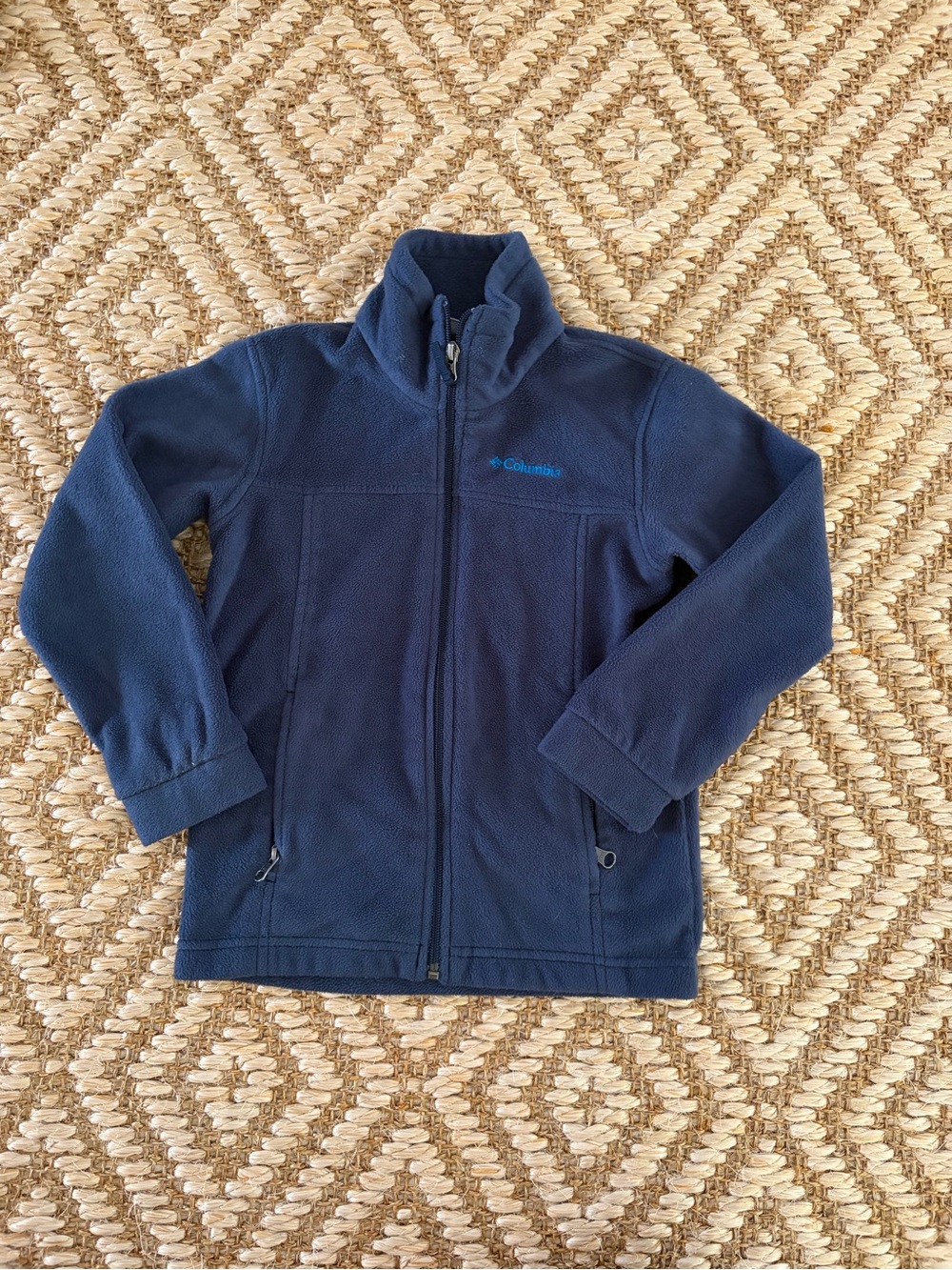 Columbia Dark Navy Fleece Jacket with Blue Accent